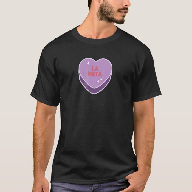 T-shirt Purple Sweet La Neta Heart Valentines Day Latina S (Devant)