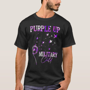 T-shirt Purple Up For Military Child Mois Dandelion Cravat