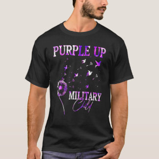 T-shirt Purple Up For Military Child Mois Dandelion Cravat