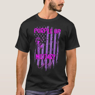 T-shirt Purple Up For Military Child Mois Dandelion Spark