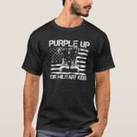 Purple Up For Military Kids Army Retro Vintage Fla