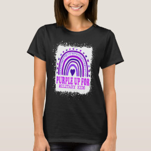 T-shirt Purple Up For Military Kids Mois Militaire Enfant