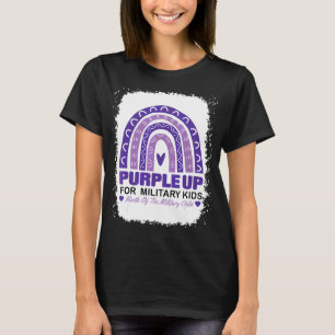 T-shirt Purple Up For Military Kids Mois Militaire Enfant