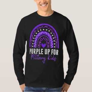 T-shirt Purple Up For Military Kids Mois Militaire Enfant