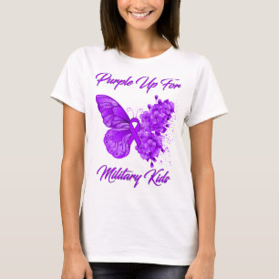 T-shirt Purple Up For Military Kids Mois of the Military 