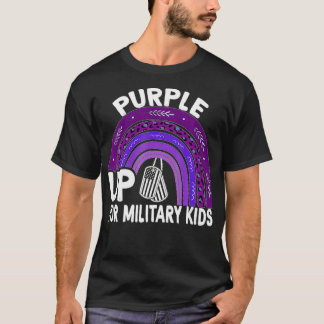 T-shirt Purple up for Military Kids Rainbow Military Child