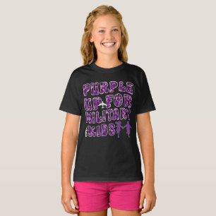 T-shirt Purple Up for Military Kids : Show Support and Pri