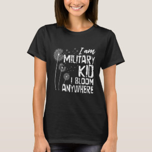 T-shirt Purple Up I Am Military Kid I Bloom Anywhere Milie