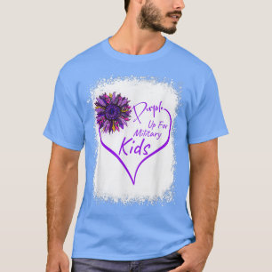 T-shirt Purple Up Militaire Coeur Léopard Tournesol B