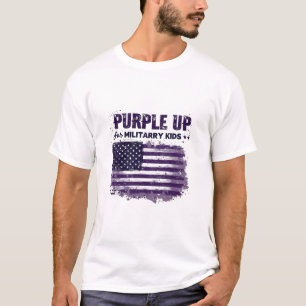 T-shirt Purple Up Militaire Mois de sensibilisation aux en