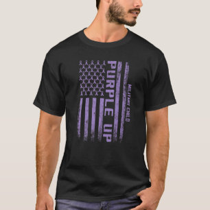 T-shirt Purple Up Militaire Mois Enfant Indicateur 1