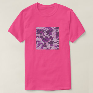 T-shirt PurpleBerry Camo Motif Carré tranché