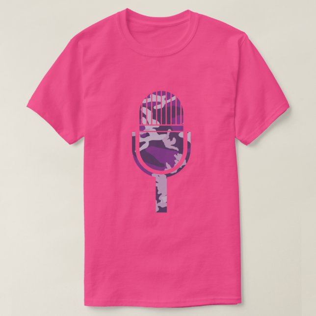 T-shirt PurpleBerry Camo Motif Mic Vintage (Design devant)