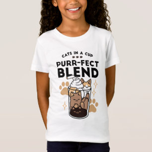 T-Shirt Purr-fect Blend : Cat and Coffee Art for Pet Lover