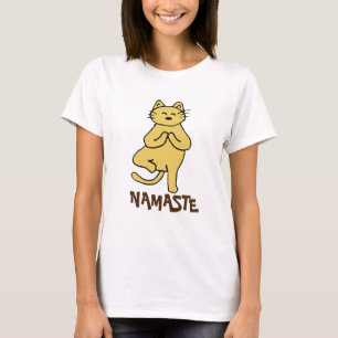 T-shirt Purr-fect 'Namaste Cat Mom' Tee ; Funny Cat. Lover