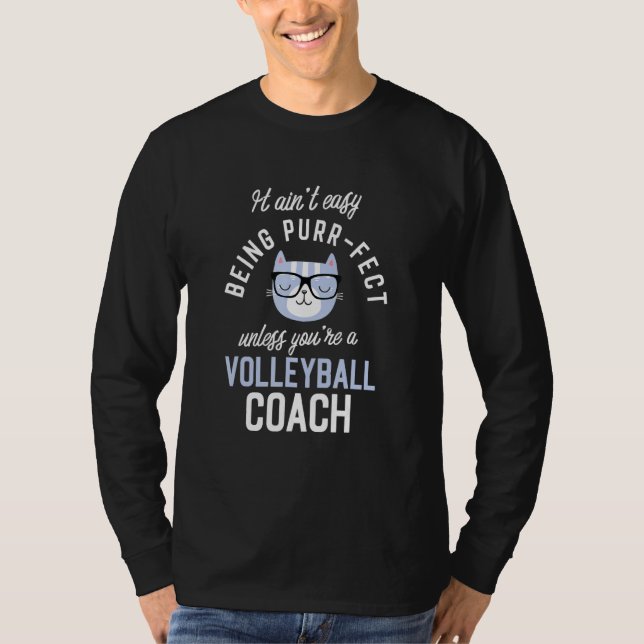 T-shirt Purr-Fect Volleyball Coach Funny Trainer Idea (Devant)
