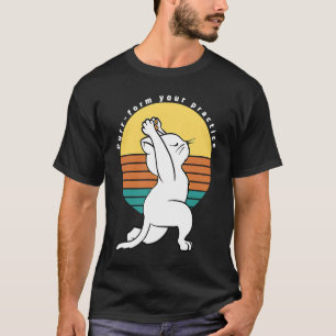 T-shirt Purr Formez Votre Pratique Retro Yoga Chat Présent