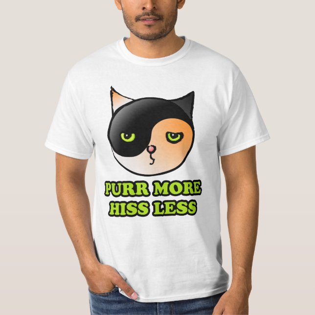 T-shirt purr more hisser less (Devant)