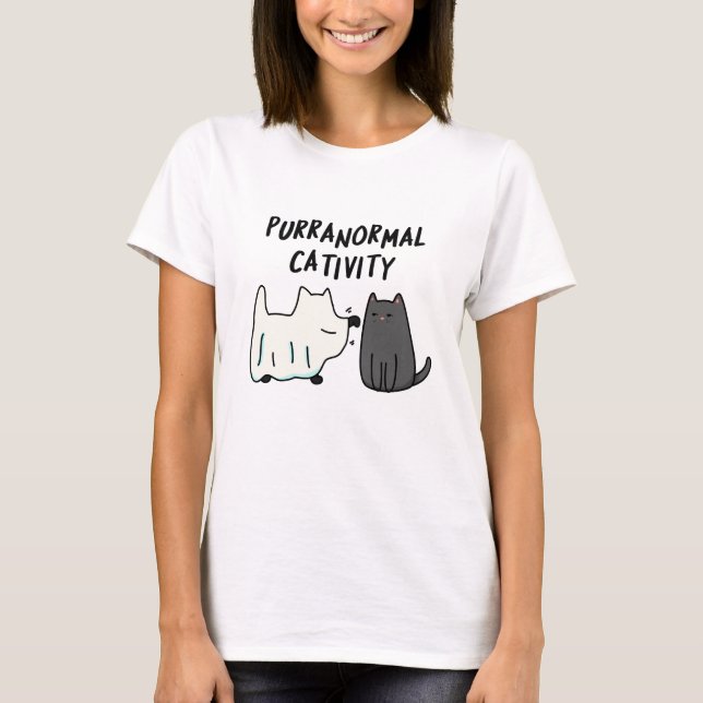 T-shirt Purranoral Cativité Funny Halloween Cat Pun (Devant)