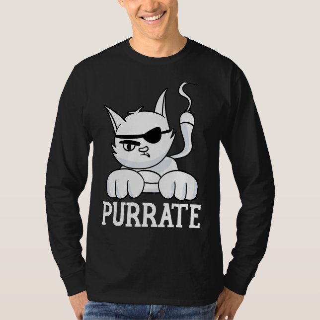 T-shirt Purrate Kitten Kitty Chat Pirate (Devant)