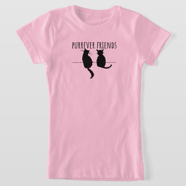 T-Shirt Purrever Friends Cute Cat Besties (Poser)