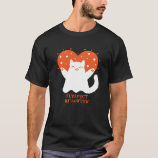 T-shirt Purrfect Halloween design chaton mignon