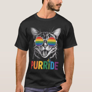 T-shirt Purride Cat Gay Lesbian Rainbow LGBTQ Ally Pride