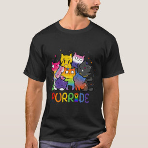 T-shirt Purride Cat Pride Ally Lgbt Arc-en-ciel Amoureux d