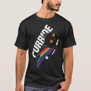 T-shirt Purride Cute Cat Pride Mois Lgbtq Gay Rainbow C