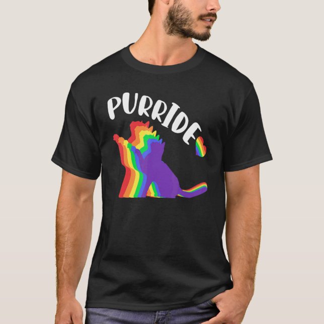 T-shirt Purride  Gay Pride Ca Pride Ca Chat Lgbtq (Devant)