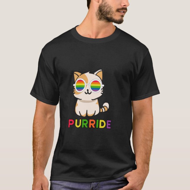 T-shirt Purride, Rainbows et Cats (Devant)