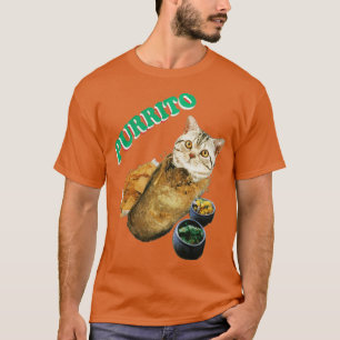 T-shirt Purrito Chat Dans Un Cadeau Burrito Jour D'Hallowe