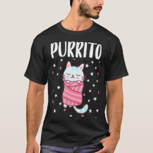 T-shirt Purrito Funny Kawaii Chat Dans Un Kat Burrito Kitt