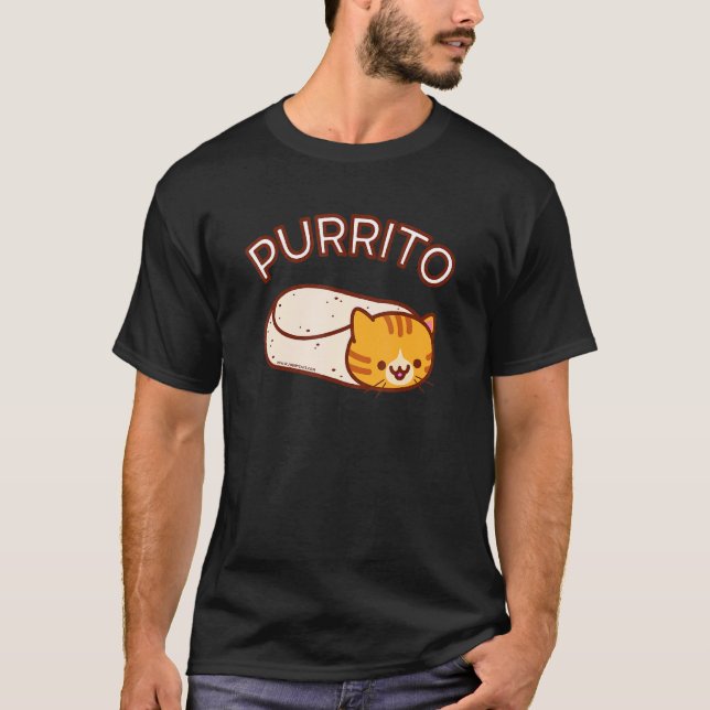 T-shirt Purrito Le Chat Burrito Orange Tabby (Devant)