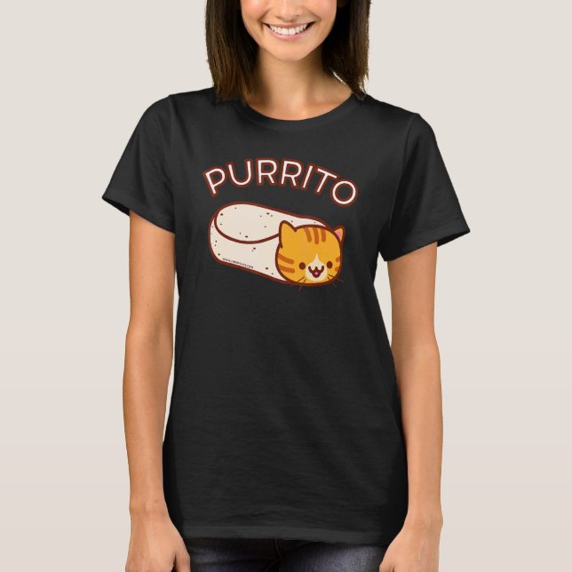 T-shirt Purrito Le Chat Burrito Orange Tabby (Devant)