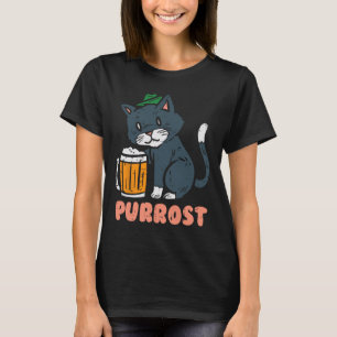 T-shirt Purrost Cat allemand Casquette mignonne Octobre Fê