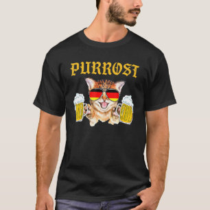 T-shirt Purrost Chat Boire Bière Allemagne Festival Prost
