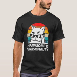 T-shirt Pursonalité géniale Funny Chat Pun mignon Feline M