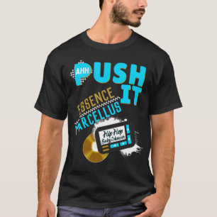 T-shirt Push It 90's Retro Neon Blue Hip hop Baby shower