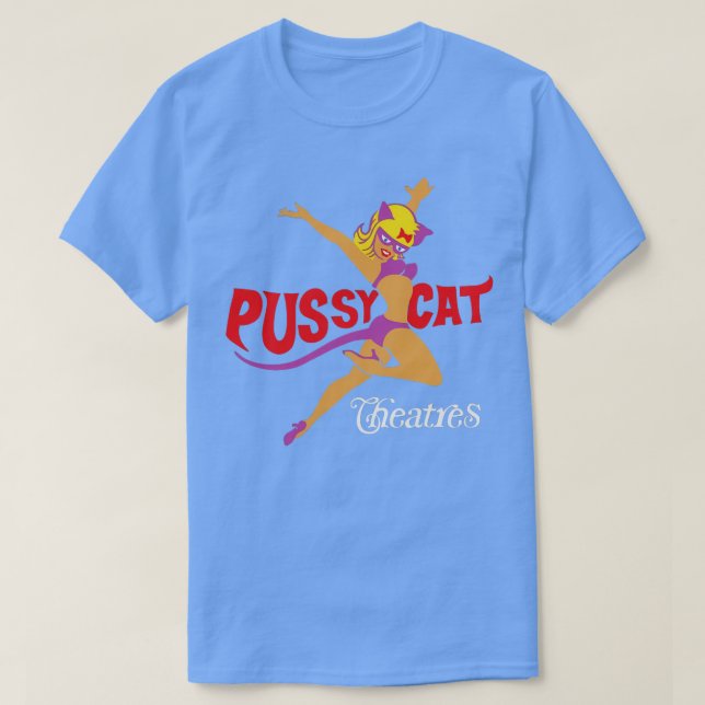 T-shirt Pussycat Theatre Hollywood Los Angeles Retro Vinta (Design devant)