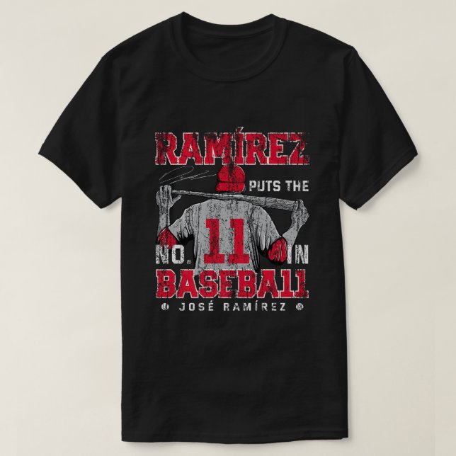 T-shirt Puts 11 in Baseball Jose Ramirez Cleveland MLBPA (Design devant)