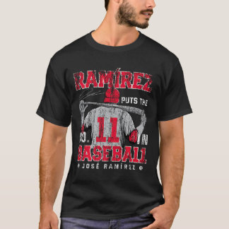 T-shirt Puts 11 in Baseball Jose Ramirez Cleveland MLBPA