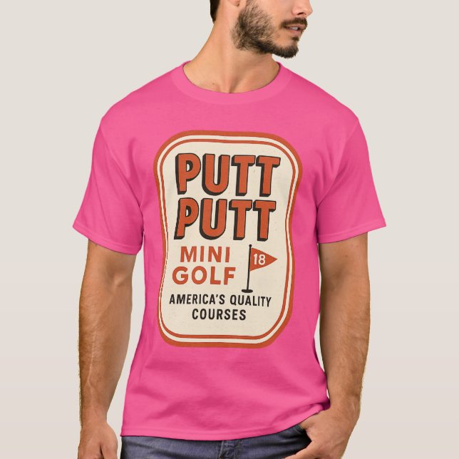 T-shirt Putt Putt Mini Golf Rétro 1980 (Devant)