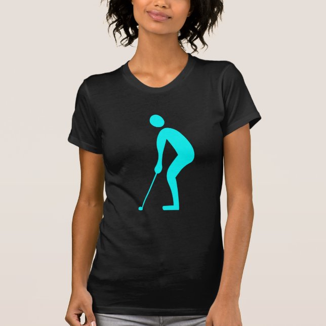 T-shirt Putting - Cyan (Devant)