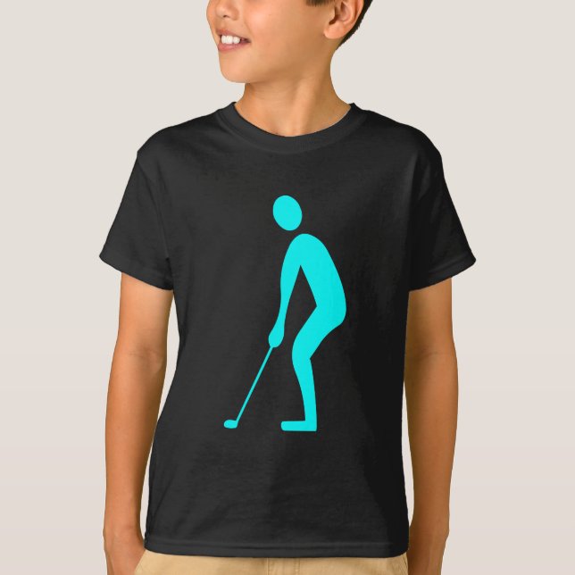 T-shirt Putting - Cyan (Devant)