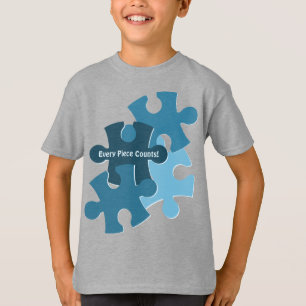 T-shirt Puzzle amusant Chaque pièce compte Anniversaire ga