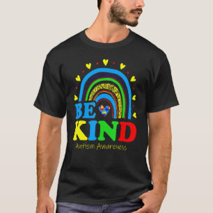 T-shirt Puzzle Autistique Rainbow Be Kind Sensibilisation