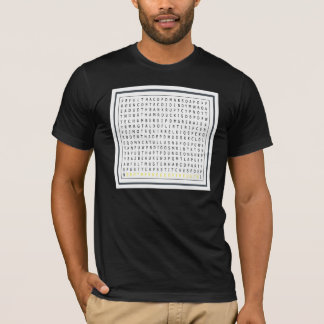 T-shirt Puzzle blanc, chemise foncée