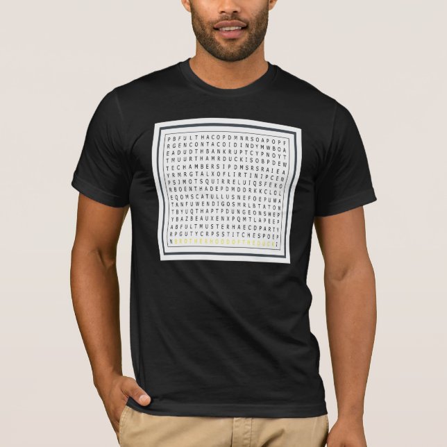 T-shirt Puzzle blanc, chemise foncée (Devant)