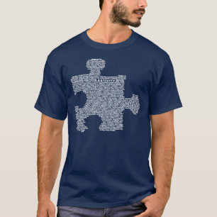 T-shirt Puzzle bleu Autisme Peice
